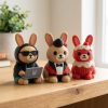 Lot de figurines Lapin rockabilly