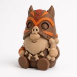 Voodoo Mask Gnome Collectible Figurine - Handcrafted Bearded Gnome with Bone and Intricate Details for Unique Desk Decor, Office Accent, or Shelf Display - 3D Printed in Canada