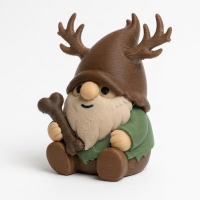 Wendigo Gnome Collectible Figurine - Detailed Antlered Garden Gnome Desk Decor for Office or Shelf Display - Unique Gift for Fantasy Lovers - 3D Printed in Canada