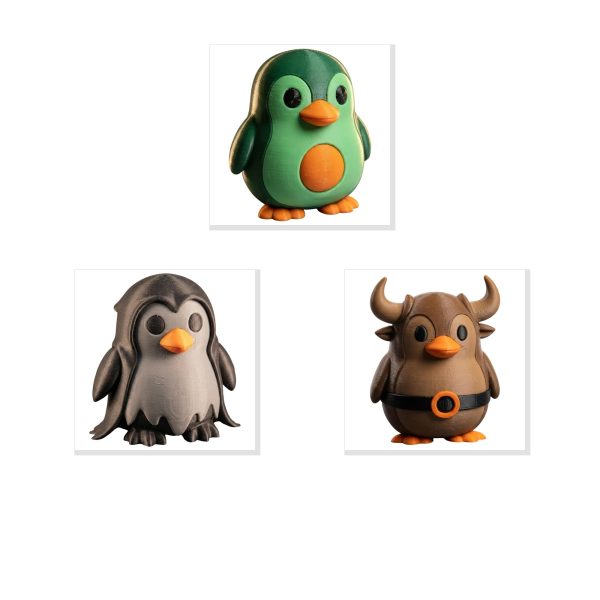 Penguin Variety Collectible Figurine Bundle of 3