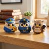 Ensemble de figurines hiboux