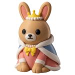 Duchess Bunny with Gold Crown Pearl Necklace and Pink Royal Dress 3D Printed Collectible Figurine | Elegant Princess Rabbit Decor - 3D Printed in Canada