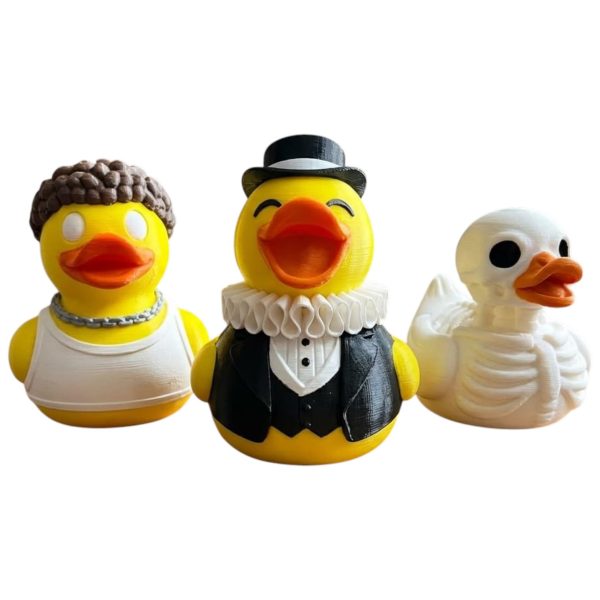 Curly Hair Duck Figurine Bundle