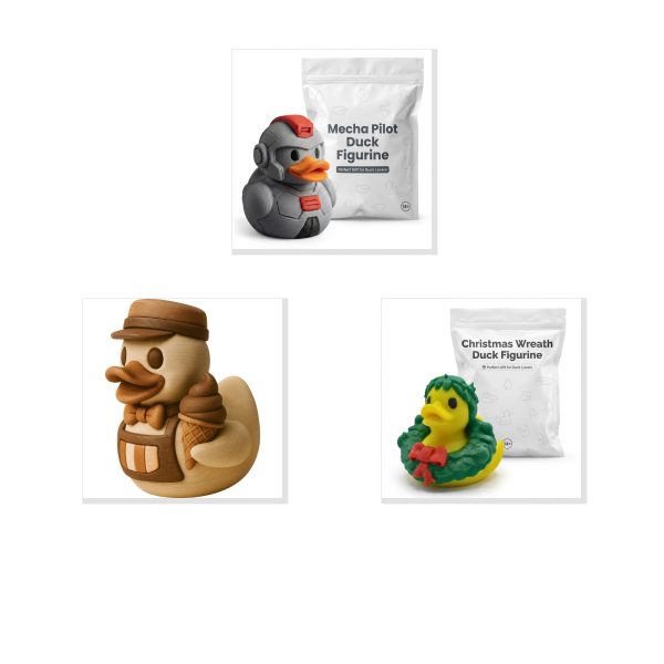 Mecha Pilot Duck Figurine Bundle