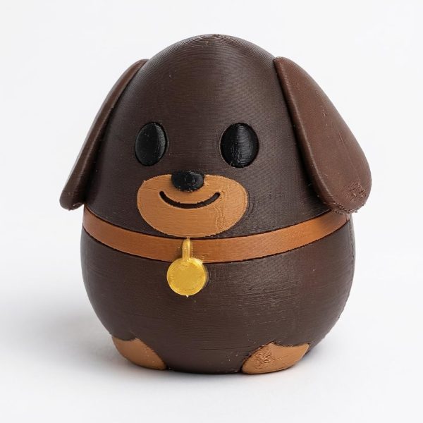 Dark Dachshund Eggling Figurine