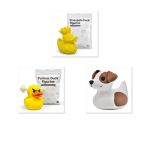 Duck Variety Collectible Figurine Bundle of 3 - Pineapple, Furious, Jack Russell Terrier - Tropical & Adorable Adult Desk Decor - 3D Printed in Canada