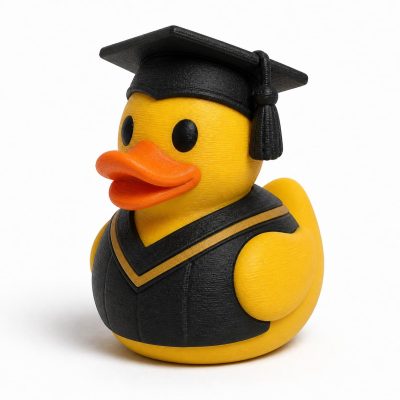 Academia Duck Collectible Figurine - Scholarly Library Desk Decor for Adults – 3D Printed in Canada