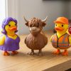 Ensemble de figurines de canards vache des Highlands et séducteur