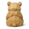 Figurine panda sculpté façon bois