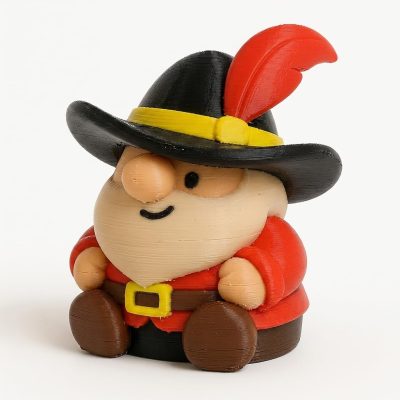 Cavalier Gnome Collectible Figurine - Unique Desk Decor for Adults – 3D Printed in Canada