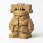 Wood Carved-Like Independence Bell Figurine - Unique Decorative Accent for Adults 3D Printed in Canada - 3D Printed in Canada (Classic Birch)