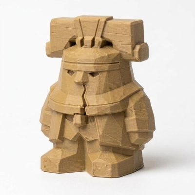 Wood Carved-Like Independence Bell Figurine - Unique Decorative Accent for Adults 3D Printed in Canada - 3D Printed in Canada (Classic Birch)