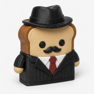 Mafia Toast Collectible Figurine - Unique Desk Decor for Adults – 3D Printed in Canada