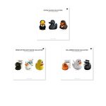 Duck Variety Collectible Figurine Bundle of 3 - Morbid Goth, Medusa, Jack-O'-Lantern - Unique & Thematic Adult Desk Decor - 3D Printed in Canada