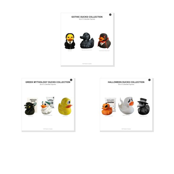 Lot de figurines de canards gothiques