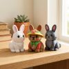 Ensemble de figurines Lapin au bonnet de Pâques