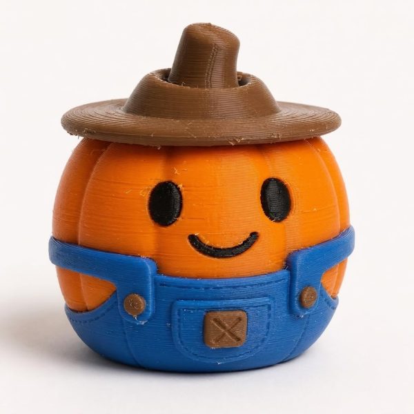 Farmer Pumpkin Figurine