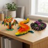 Lot de 3 figurines dragons variées de collection