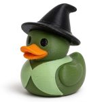 Green Witch Duck Collectible Figurine - Unique Desk Decor for Adults – 3D Printed in Canada