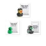 Pop Culture/Fun Duck Collectible Figurine Bundle of 3 - Biker, Alien, Hacker - Unique & Fun Adult Desk Decor - 3D Printed in Canada