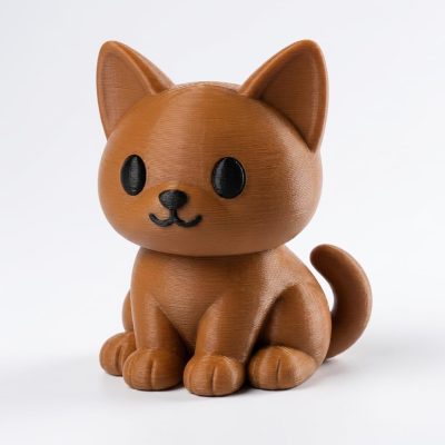 Abyssinian Cat Collectible Figurine - Unique Desk Decor for Adults – 3D Printed in Canada