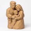 Figurine unité familiale bois sculpté