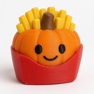 French Fry Pumpkin Collectible Figurine - Unique Desk Decor for Adults – 3D Printed in Canada