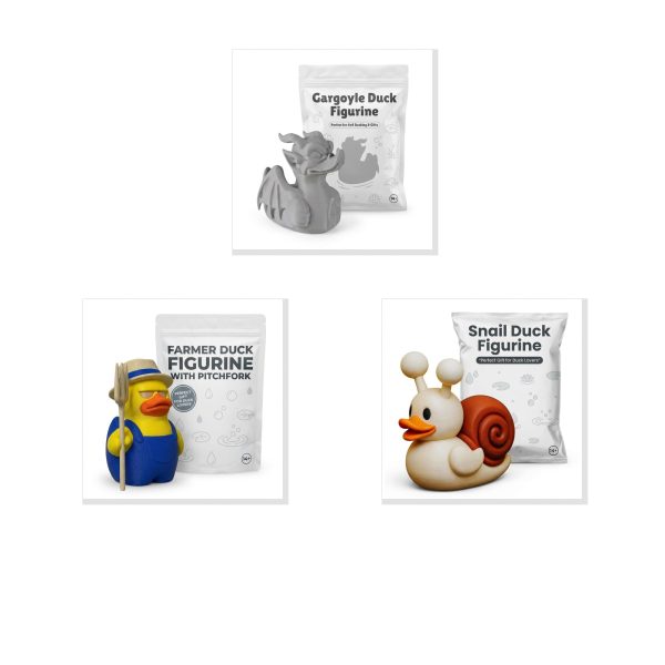 Duck Figurine Bundle Gargoyle Farmer Snail