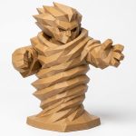 Wood Carved-Like Air Elemental Figurine - Unique Desk Decor for Adults – 3D Printed in Canada