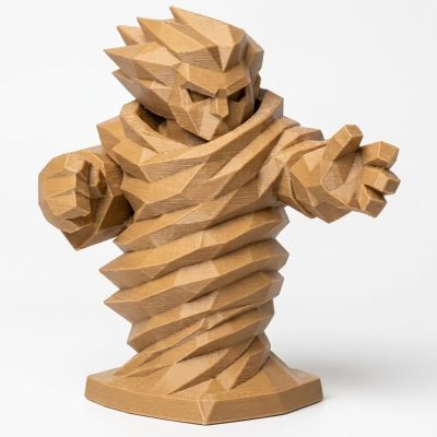 Wood Carved-Like Air Elemental Figurine - Unique Desk Decor for Adults – 3D Printed in Canada
