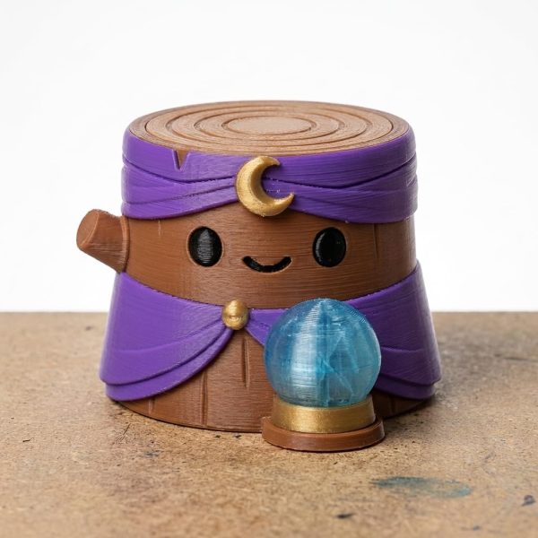 Fortune Teller Tree Stump Figurine