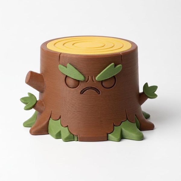 Figurine souche d&rsquo;arbre grincheuse