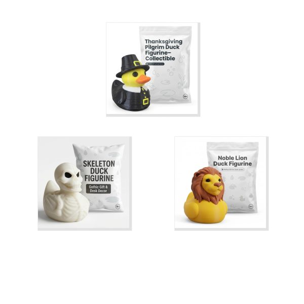 Gothic Duck Figurine Set