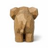 Figurine éléphant sculptée dans le bois