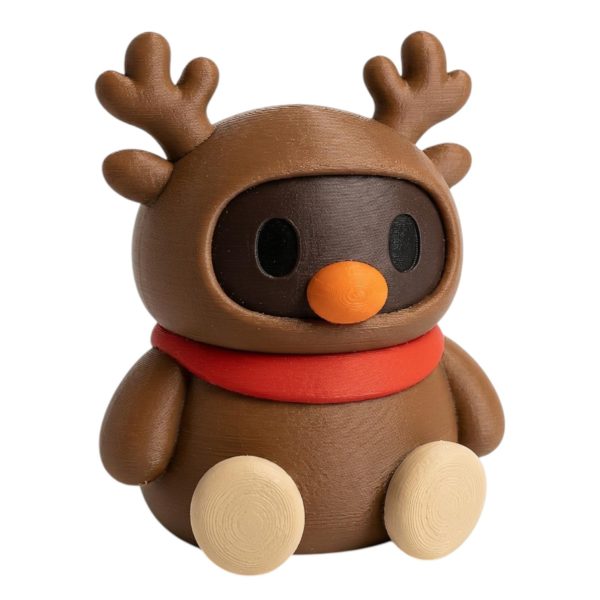 Christmas Reindeer Robot Figurine