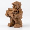 Wood Carved Firewood Stack Figurine