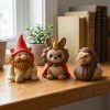 Ensemble de figurines Canard lion majestueux