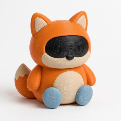 Fox Robot Collectible Figurine - Unique Desk Decor for Adults – 3D Printed in Canada