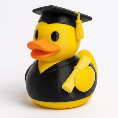 Graduation Duck Collectible Figurine - Unique Desk Decor for Adults – 3D Printed in Canada