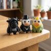 Ensemble de figurines de vaches rigolotes