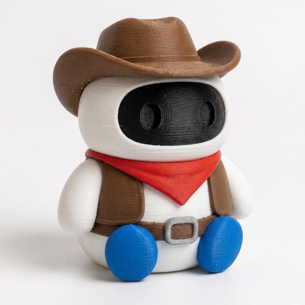 Cowboy Robot Figurine