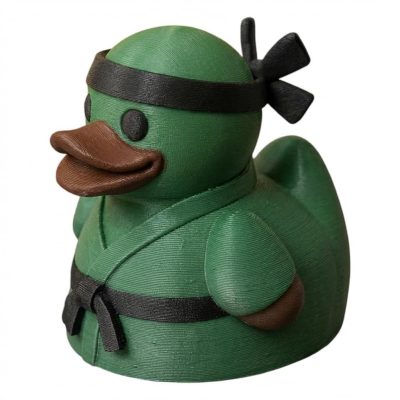 Karate Duck Figurine – Martial Arts Decor Collectible for Desk, Shelf, or Display – Funny Gift for Black Belt Enthusiasts – 3D Printed in Canada (Forest Green)