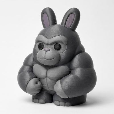Mighty Gorilla Bunny Collectible Figurine - Unique Desk Decor for Adults – 3D Printed in Canada