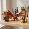 Ensemble de figurines hiboux artistiques