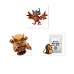 Owl Variety Collectible Figurine Bundle of 3 - Twisty Creepy Owl, Scholar Mini Zou Owls - Unique & Artistic Adult Desk Decor - 3D Printed in Canada