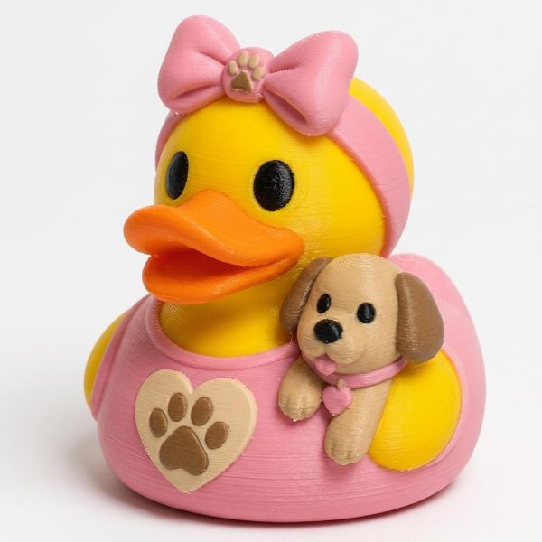 Dog Mom Duck Figurine