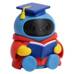 Reading Robot Collectible Figurine - Unique Desk Decor for Adults – 3D Printed in Canada