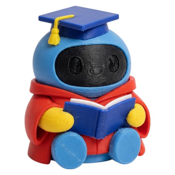 Reading Robot Figurine