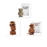 Owl Variety Collectible Figurine Bundle of 3 - Messenger Owl, Graduate Doctor - Unique & Artistic Adult Desk Decor - 3D Printed in Canada