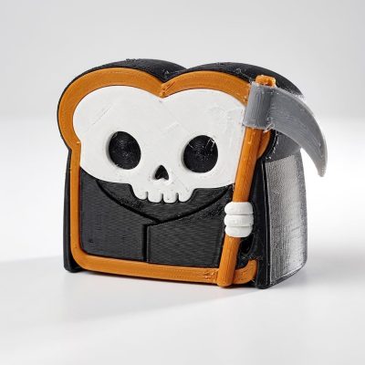 Death Toast Collectible Figurine - Unique Desk Decor for Adults – 3D Printed in Canada
